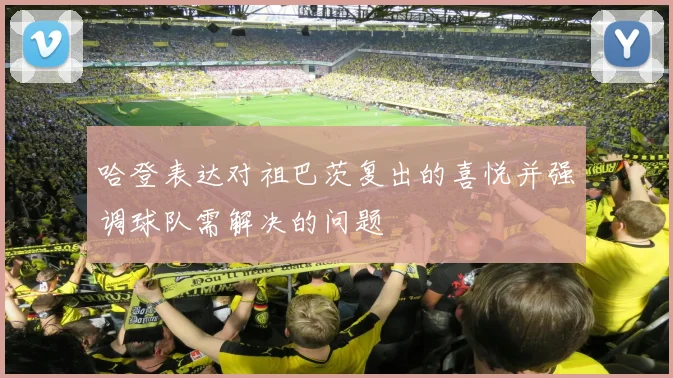 哈登表达对祖巴茨复出的喜悦并强调球队需解决的问题